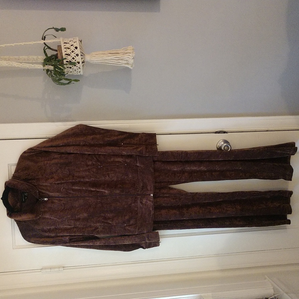 Y2K BCBG Maxazria velour 2 piece matching track outfit